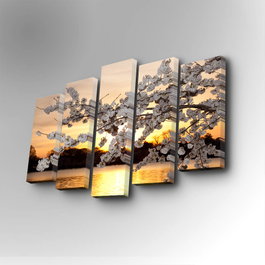 Wallity Cuadro Decorativo en Lienzo 5 Piezas 5PUC-084 Multicolor
